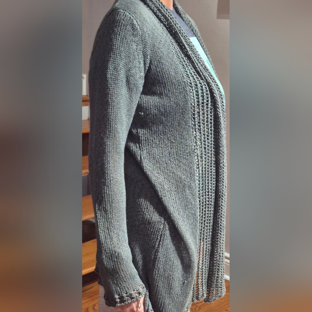 Ladies Long Open Cardigan